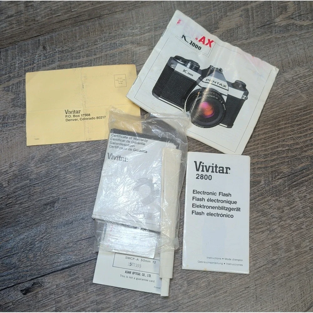 Vintage Asahi Pentax K1000 SMC Pentax-M 1:2 50mm Film Camera UNTESTED PARTS ONLY